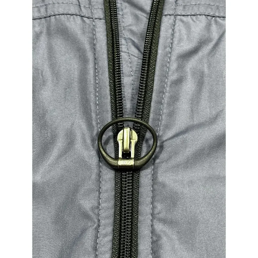 Vintage Nike Men’s Blue Black Full Zip Windbreaker Jacket Mesh Lined M
